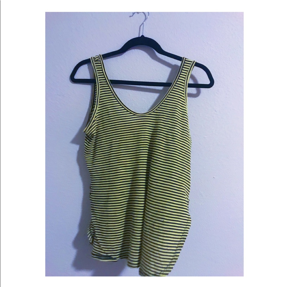 Black and yellow striped tank top
